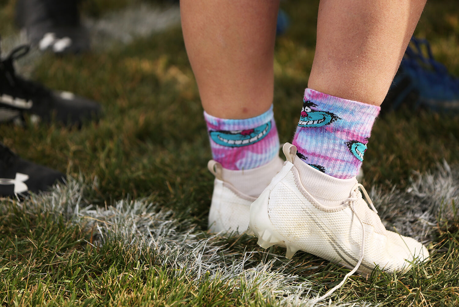 Kaycee High School freshman Nickolas Devin boasted tied socks